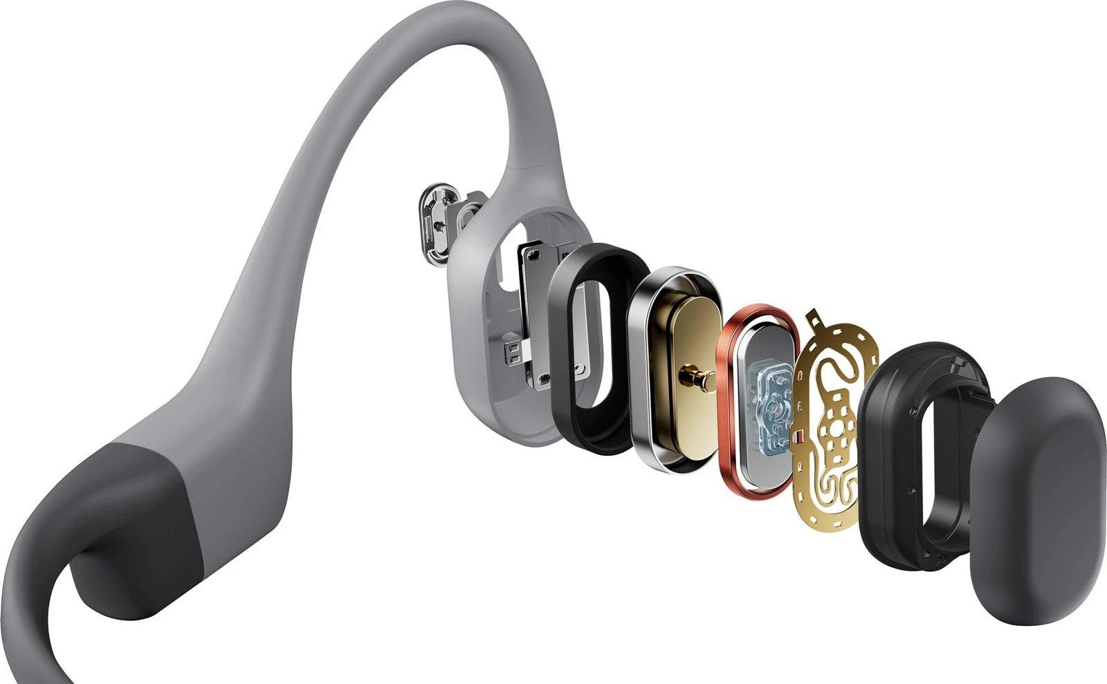 Kufje sportive pa tela SHOKZ OpenSwim Pro, 32 GB, Bluetooth, Gri