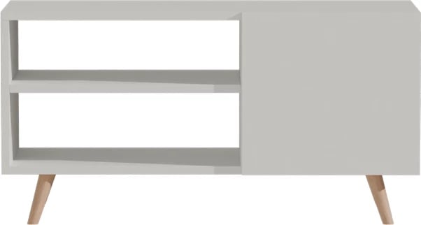 Komodë TV Orianne, melaminë, e bardhë-natyrale, 90x32x46cm