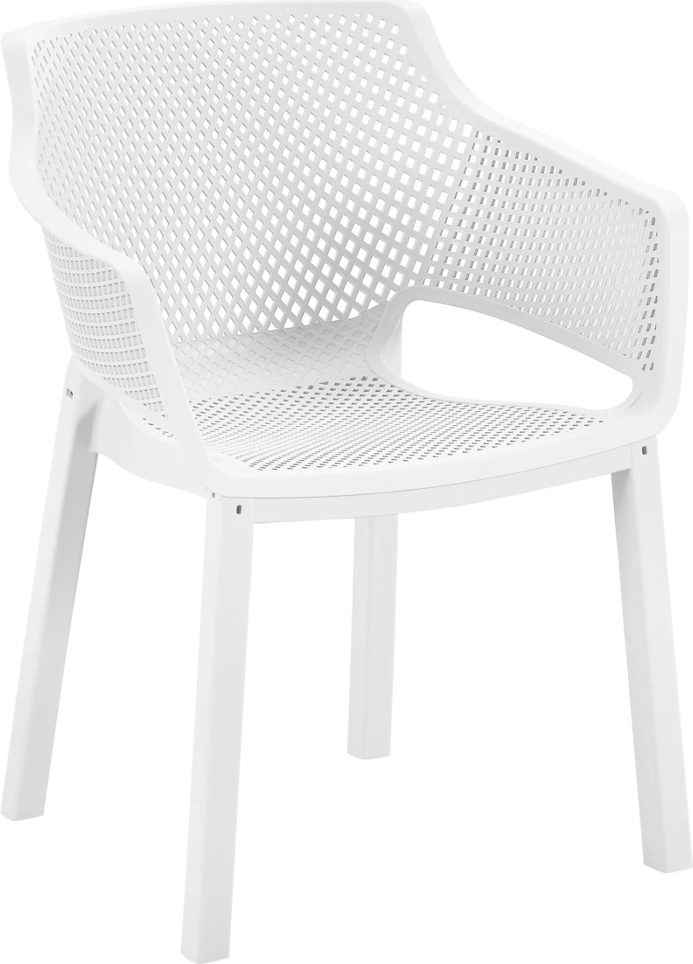 Karrige me mbështetëse për ngrënie, polipropilen, e bardhë, PEGGY FH6368.01, 60x55x79cm