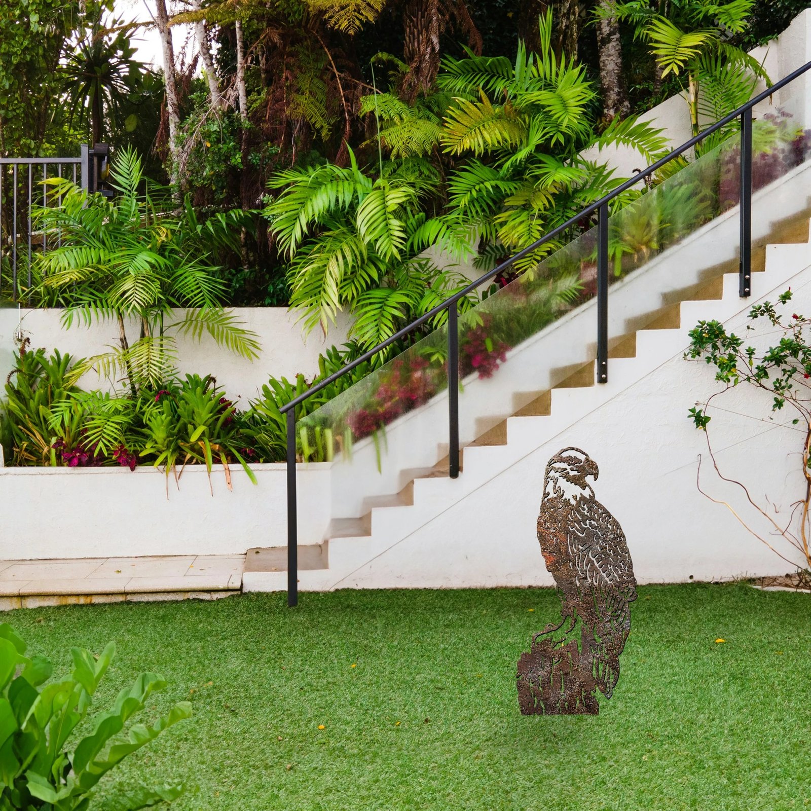 Objekt dekorativ për kopsht, Aberto Design, Spy 02, ngjyrë antike, 40x36cm