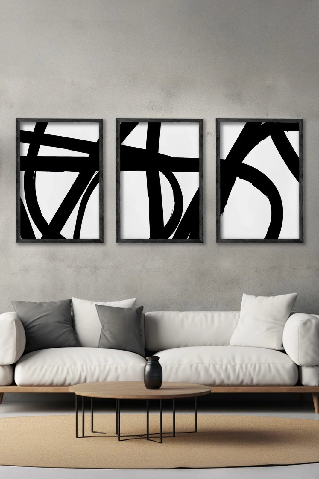 Pikturë dekorative me kornizë (3 copë), Wallity, Ersy3Syhcrv67