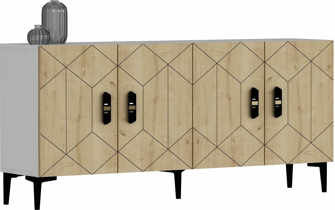 Konsol Skye Decor, Cross KB150, e bardhë, lisi safir