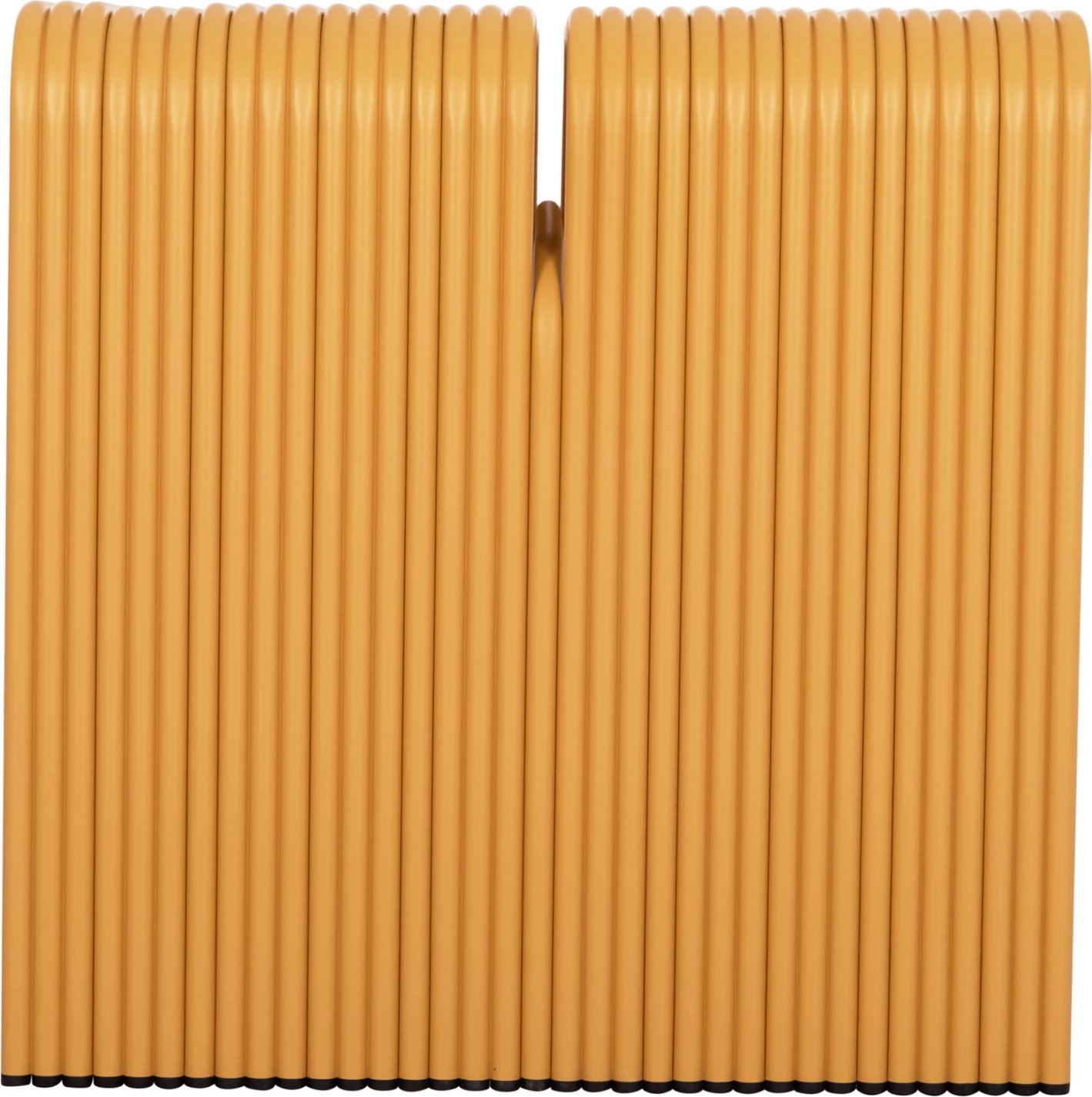 Tavolinë ngrënieje INTREPID, alumin, ngjyrë mustard, 120x70x70.5cm