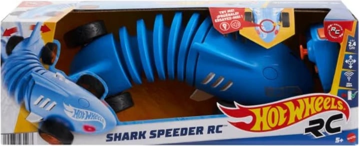 Makine lodër RC Hot Wheels Shark Speeder HXJ83, plastikë, kaltër