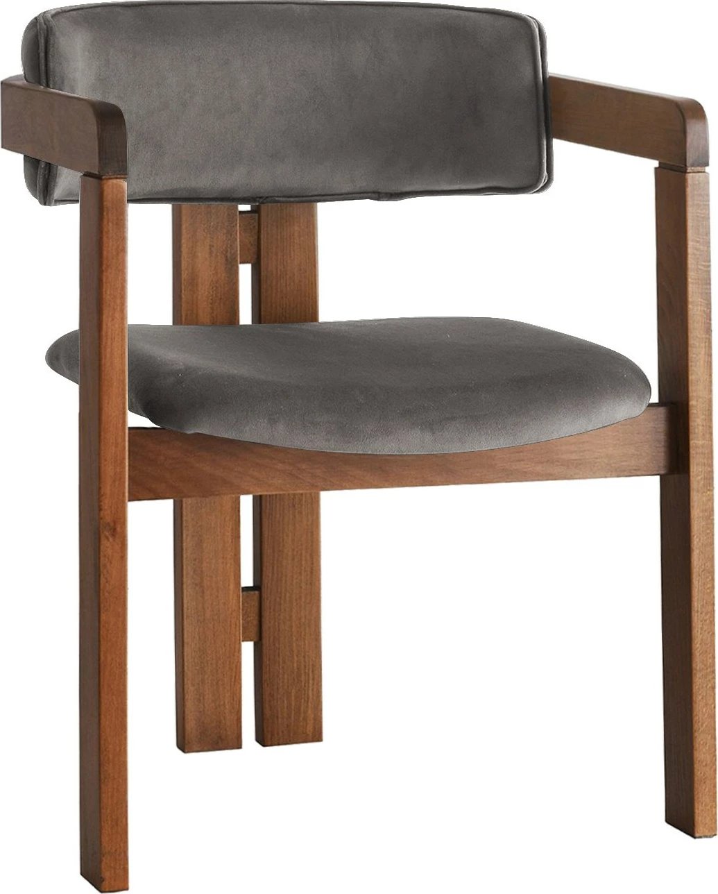 Karrige Hanah Home, CO - 029, kadife, ngjyrë arre dhe antracit