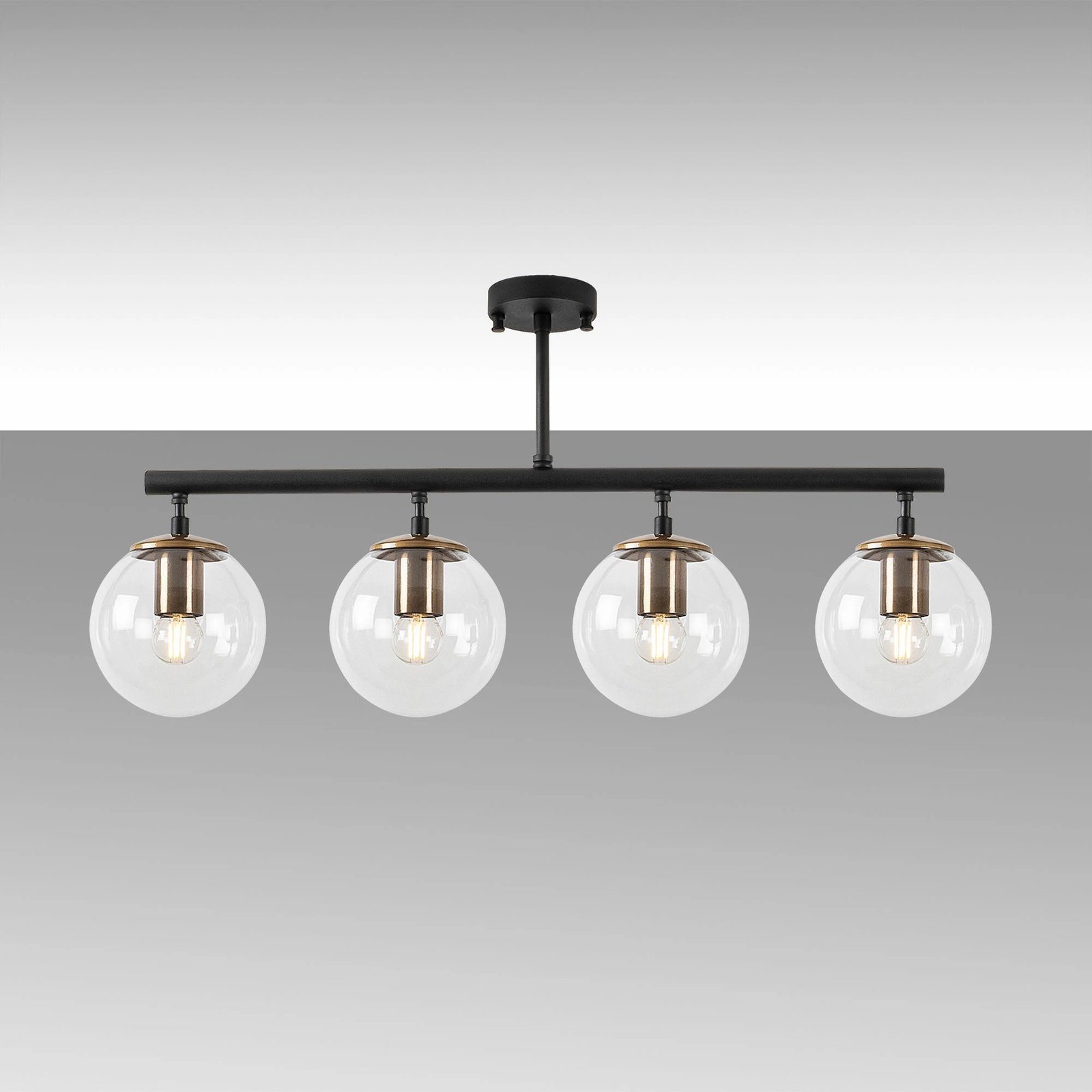 Llambë tavani Opviq Fazli - 10431, ngjyrë e zezë dhe antike, 4 copa