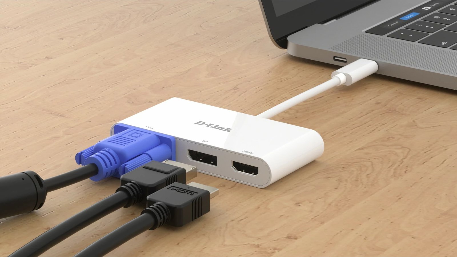 Adapter USB-C D-Link DUB-V310, 3 porte video, i bardhë