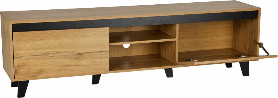 Komodë TV Arabica, ngjyrë sonoma dhe e zezë, 170x38x49 cm