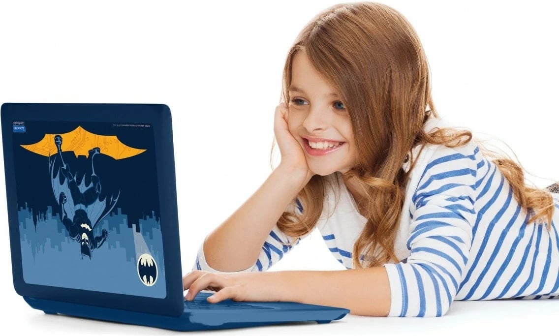 Laptop edukativ Lexibook Batman JC598BATI17, 124 aktivitete, dygjuhësh PL/ENG, me maus, Blu e errët