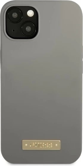 Mbështjellës Guess GUHMP13MSPLG për iPhone 13 6.1", silikon, MagSafe, gri