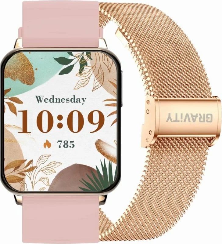 Smartwatch Gravity për femra, rozë