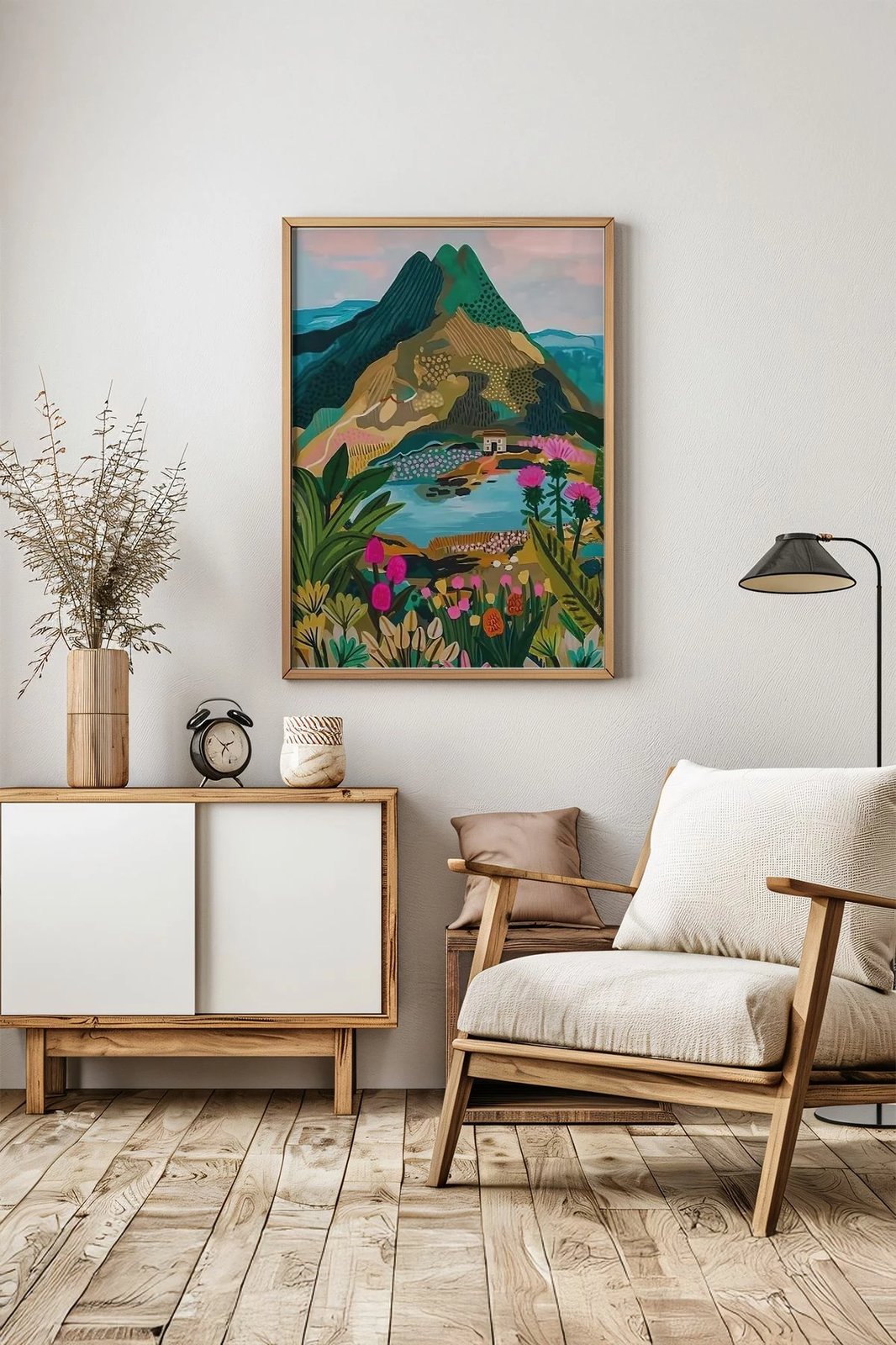 Pikturë dekorative me kornizë, shumëngjyrëshe, Ersy1Ham38