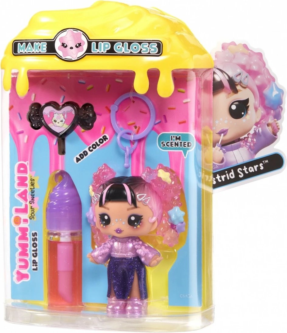 Set lodër dhe lip gloss Yummiland MGA Astrid Stars me brelok, për vajza