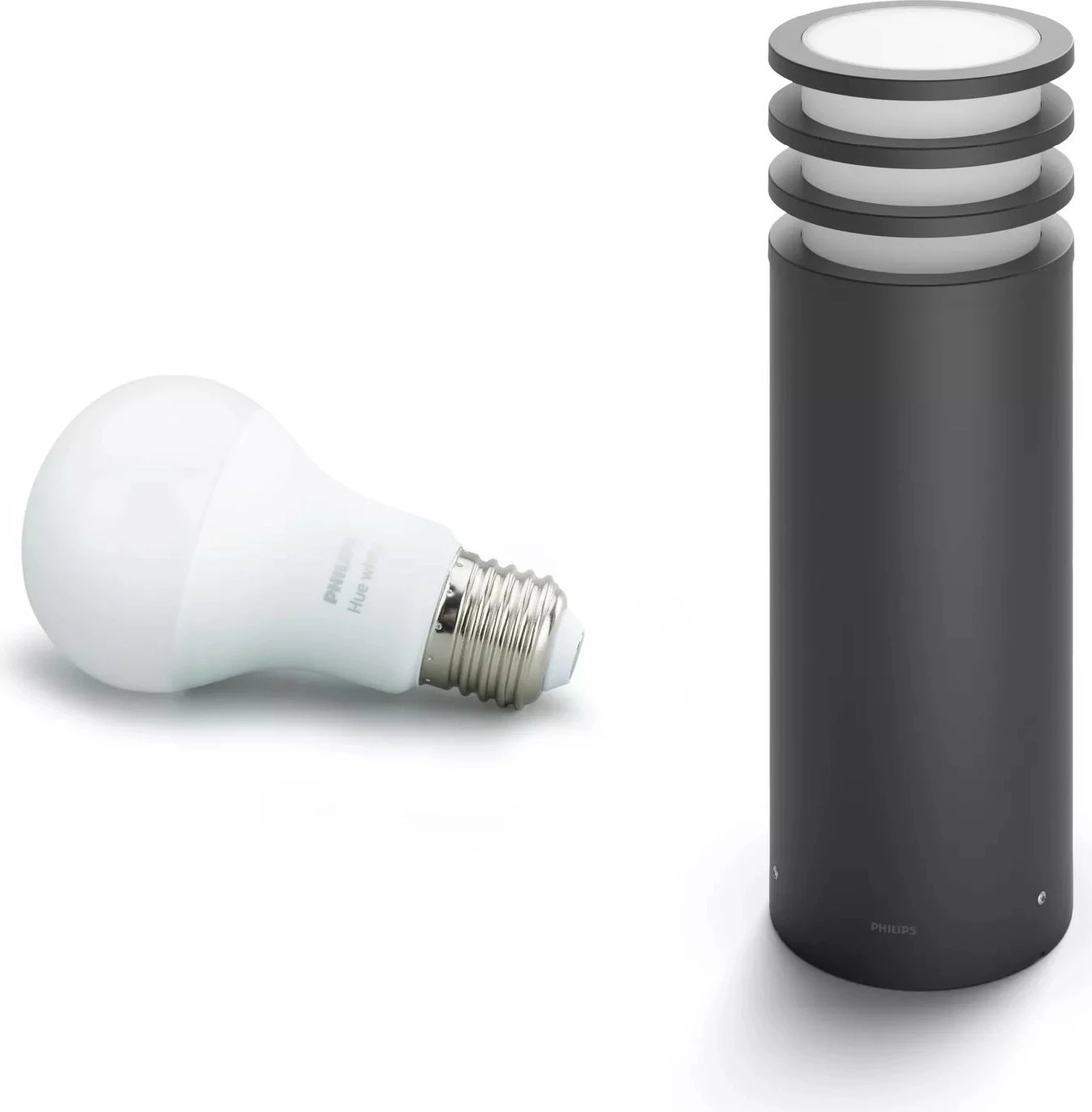 Llambë smart Philips HUE Lucca Sockel, 806lm, E27, anthracite