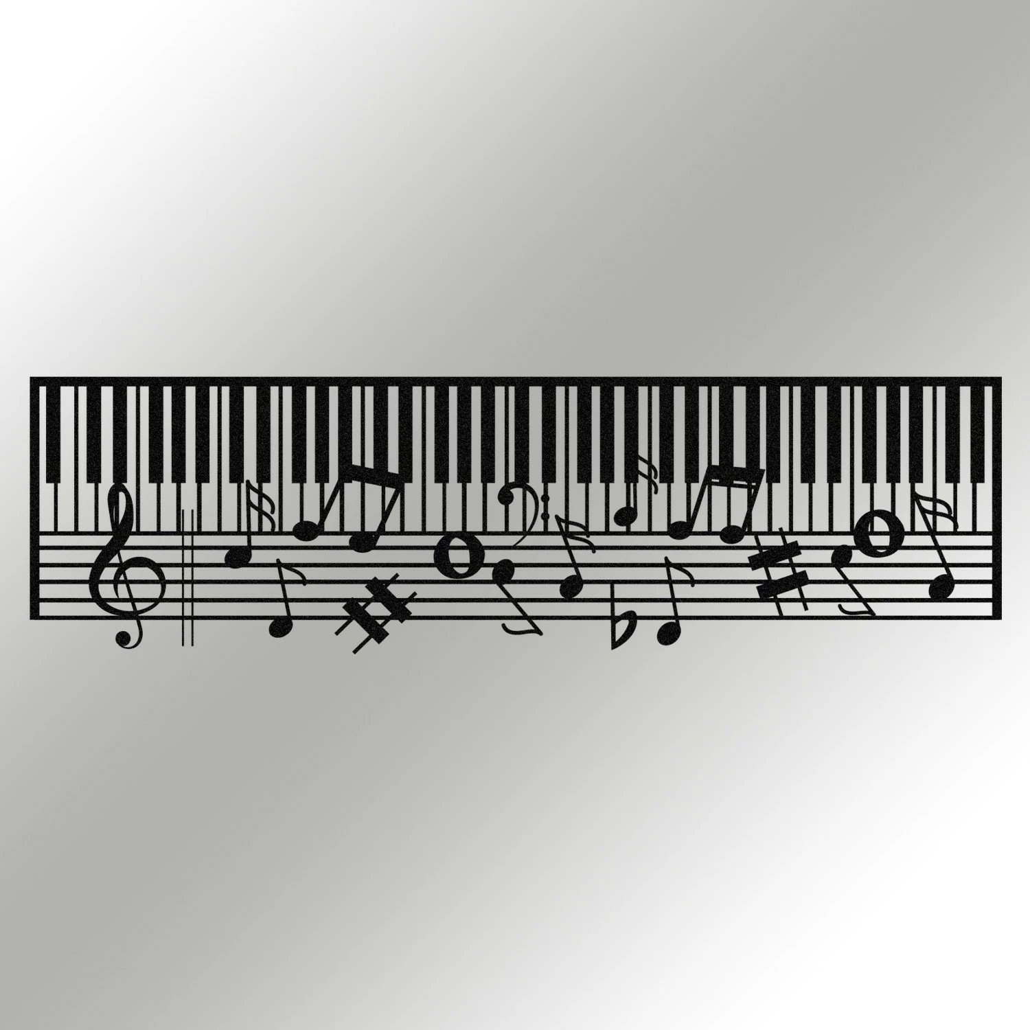 Aksesor dekorativ metalik për mur, piano, Wallity - M121 Aksesor dekorativ metalik për mur, piano, Wallity - M121