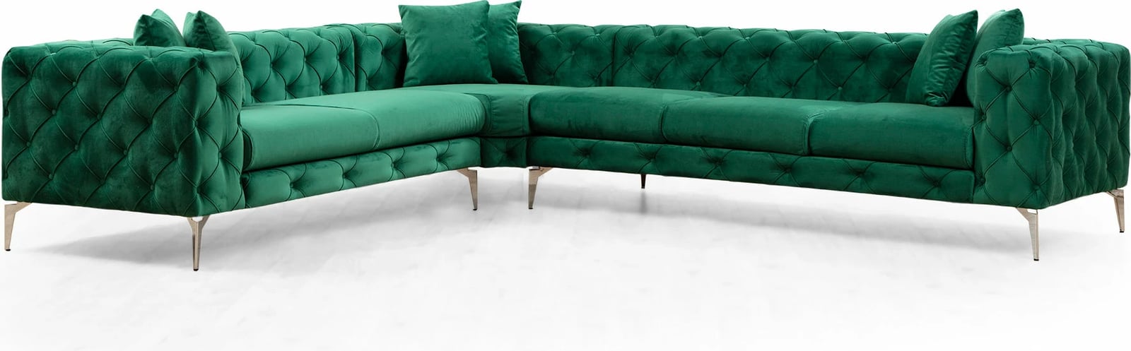 Këndsofa Atelier del Sofa Como, kënd majtas, ngjyrë e gjelbër