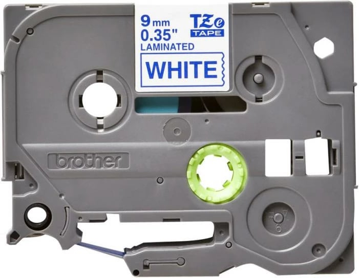 Kasetë shiriti etiketash Brother TZe-223 9 mm e laminuar, P-touch, blu mbi të bardhë