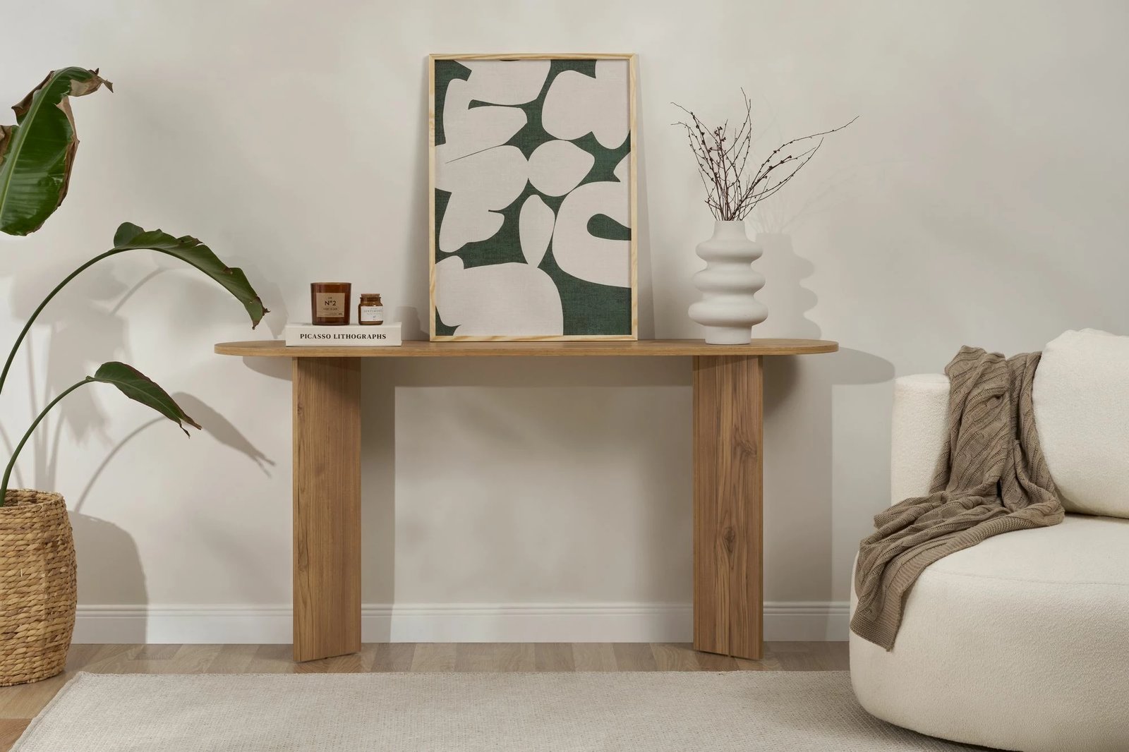 Komodë anësore Nordure, Sira, ngjyrë lisi