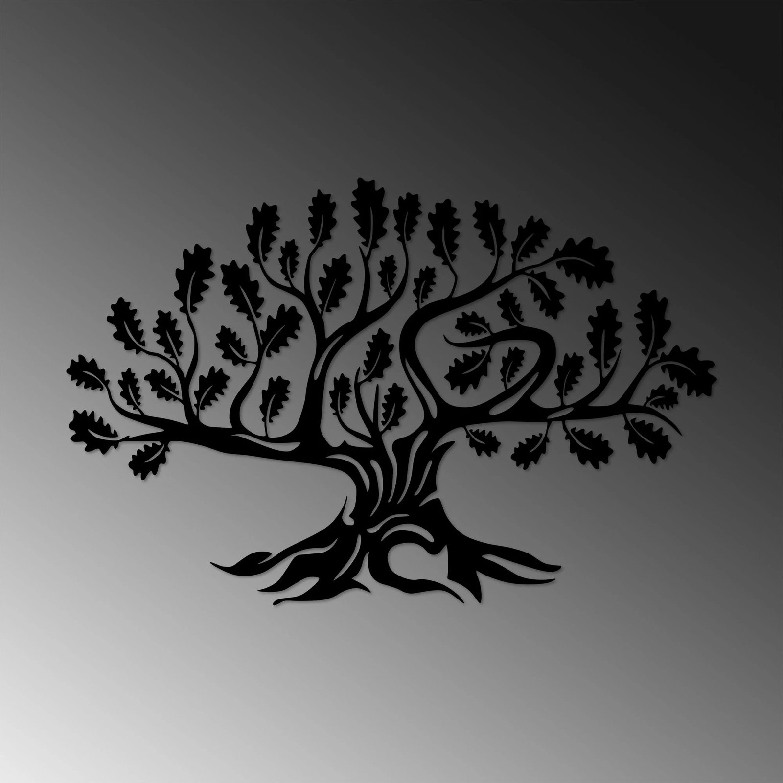 Aksesor dekorativ metalik për mur, pemë monumentale, Wallity