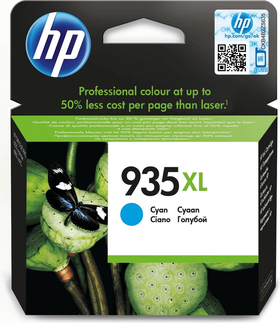 Kartrixh bojë HP 935XL C2P24AE XL 9.5 ml 825 faqe cian