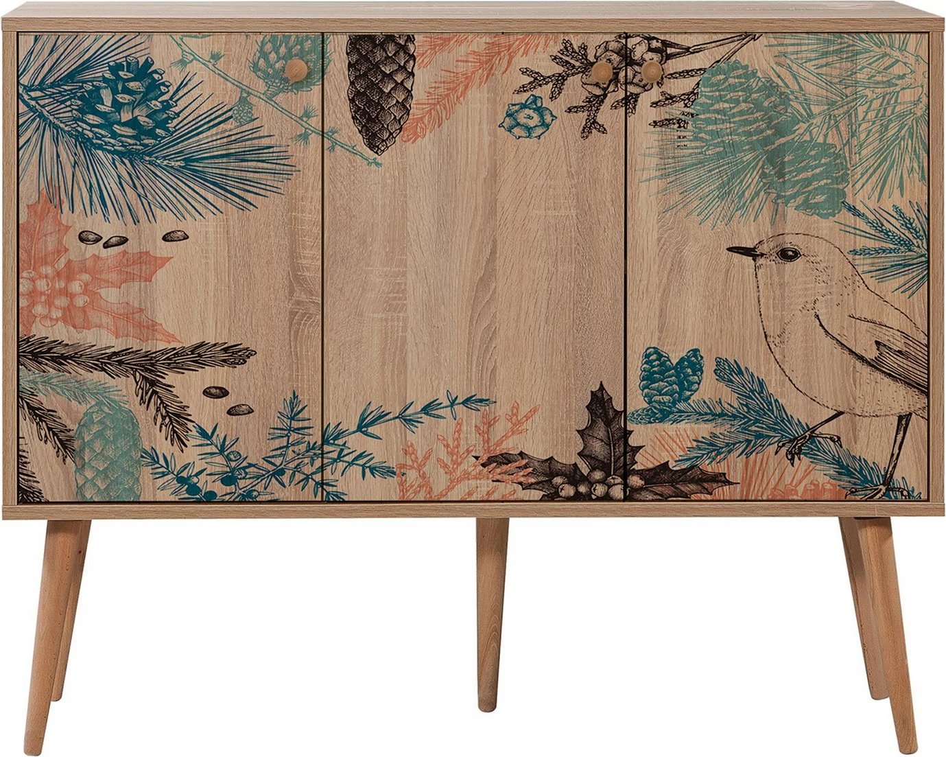 Konsolë Hanah Home, Mega - 730, ngjyrë lisi Sonoma