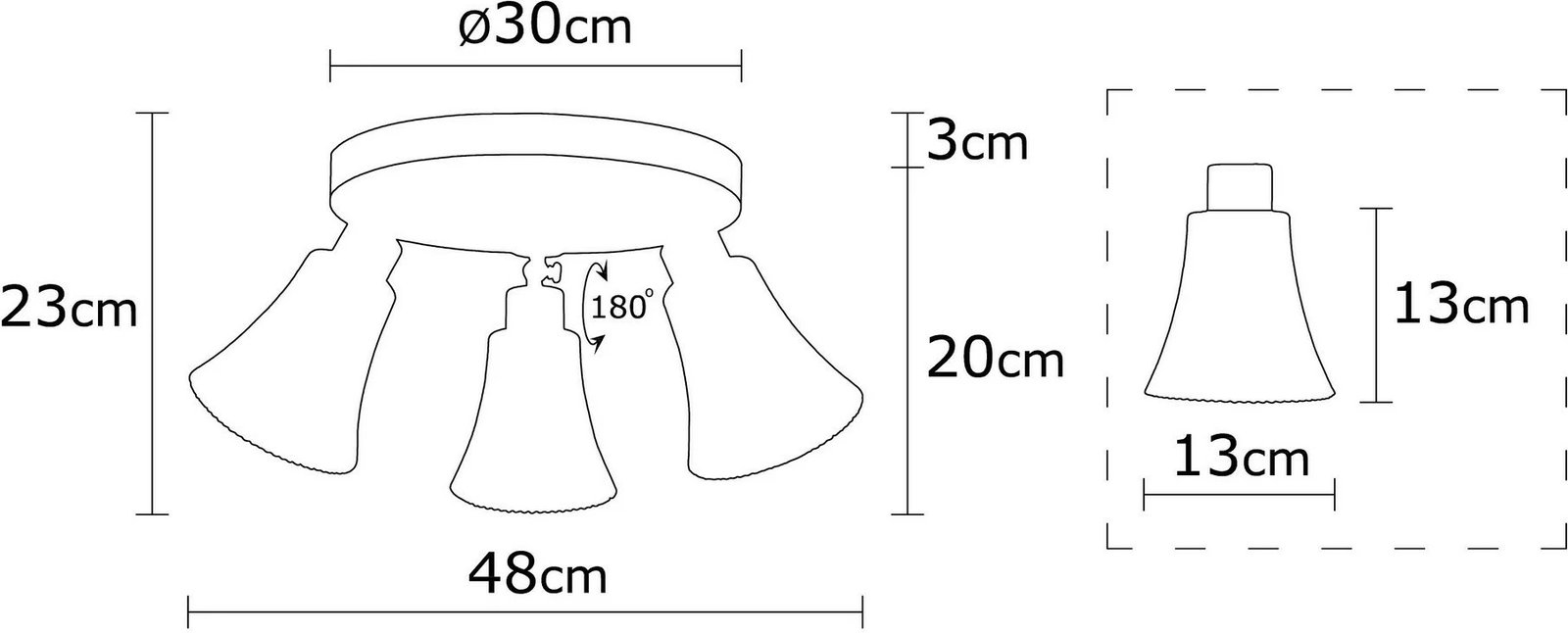 Llambë tavani Opviq, Foca - N-122, ngjyrë bakri