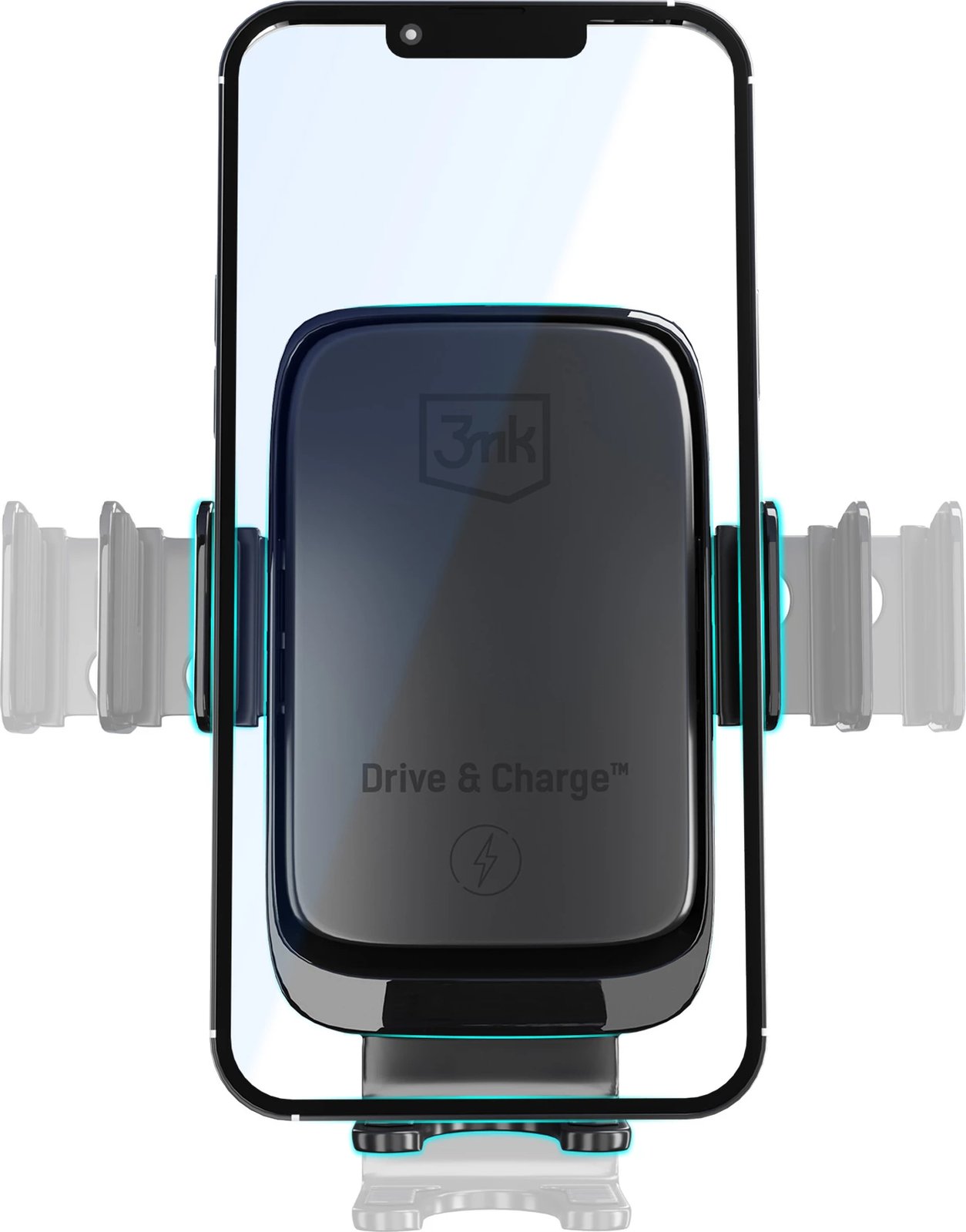 Mbështjellës veture me karikim wireless 3mk Drive & Charge, 15W, i zi