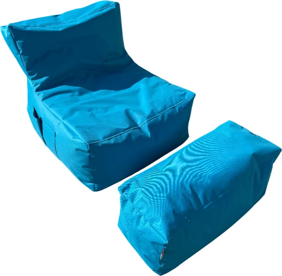 Set bean bag (2 copë), Atelier del Sofa, XXL Sedir, ngjyrë turquoise