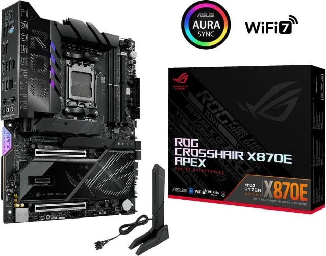 Pllakë amë Asus ROG CROSSHAIR X870E APEX, ATX, Socket AM5/TR4, DDR5, Wi-Fi, e zezë