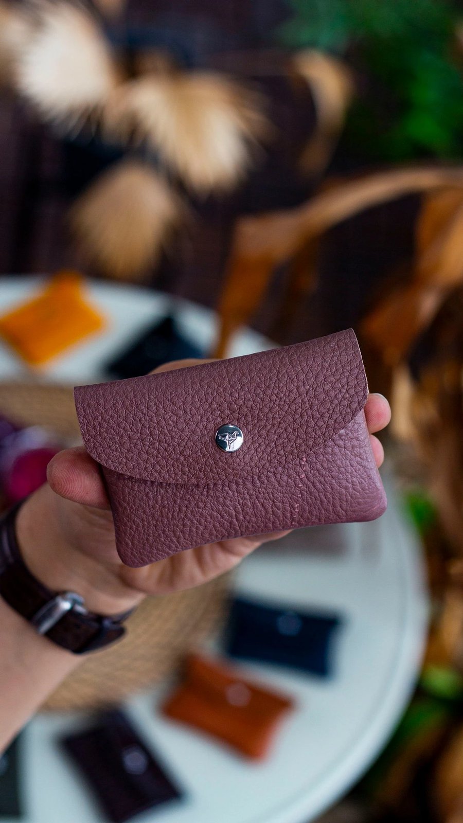 Mbajtës kartelash Zoozie Bags, Murcia, ngjyrë pluhur