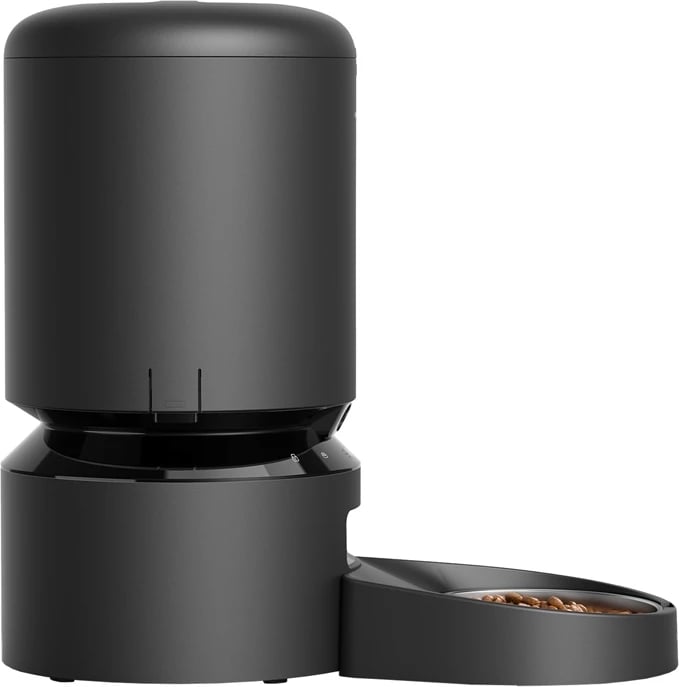 Shpërndarës ushqimi për kafshë Petlibro Granary, 5L, me kamerë, i zi