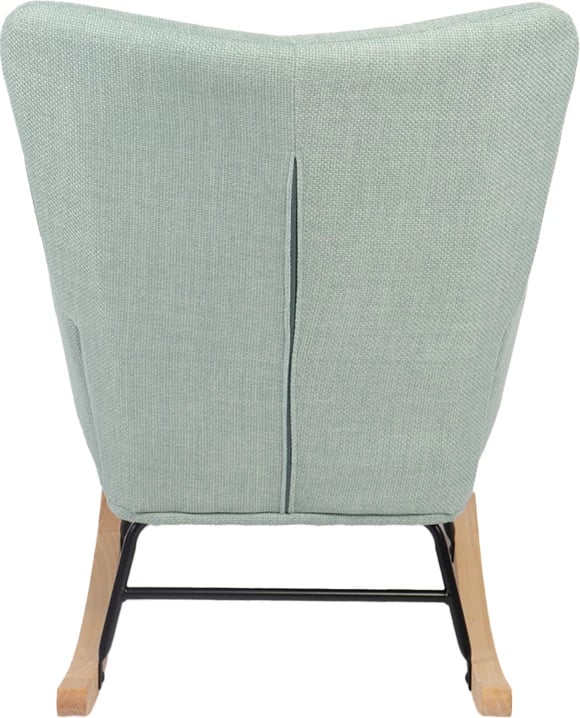 Karrige lëkundëse Jianna, stof mente, këmbë natyrale, 79x64x89cm