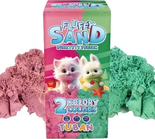 Set rërë kinetike TUBAN Fluffy Sand, TU3789, 2 ngjyra, rozë dhe jeshile