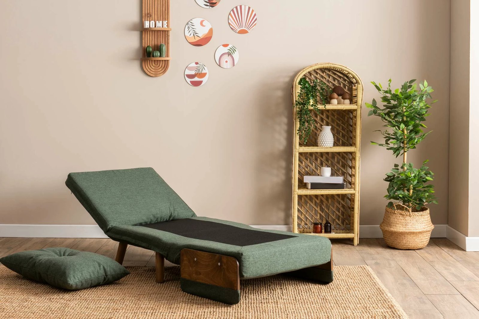 Krevat-karrige një vendës, Atelier del Sofa, Cosmo Single, ngjyrë e gjelbër