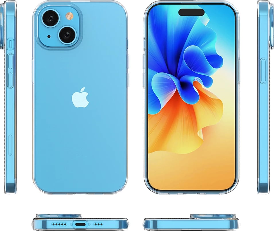Mbështjellës Hurtel Ultra Clear për iPhone 15, 0.9mm, Transparent