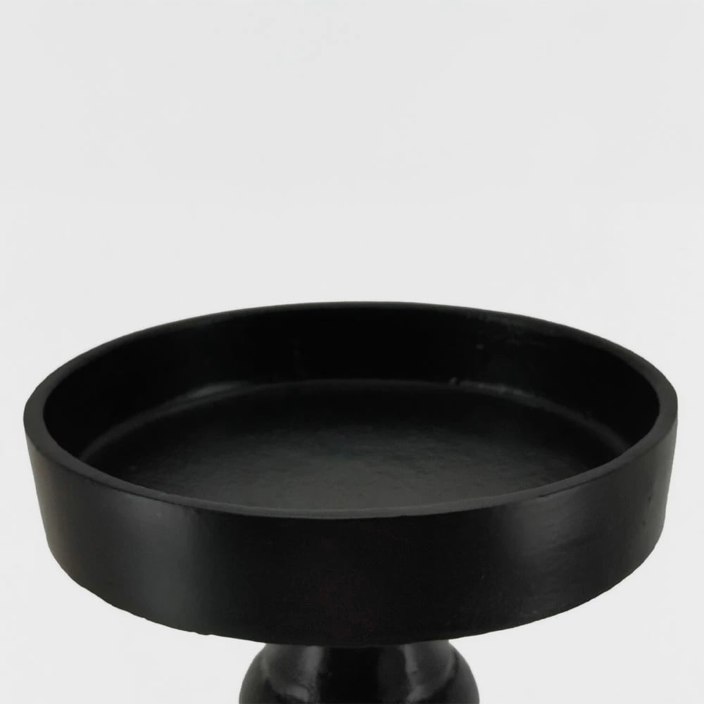 Mbajtëse qirinjsh IONAS, alumin i zi, 15x15x55 cm