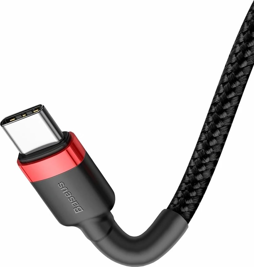 Kabllo USB-C në USB-C Baseus CATKLF-G91, 1m, 60W, e zezë/kuqe