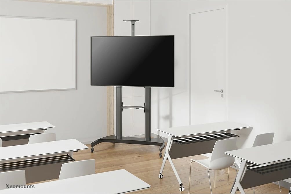 Karrocë TV Neomounts PLASMA-M1950E, për ekrane 60-100 inç, rregullim lartësie, ngjyrë e zezë