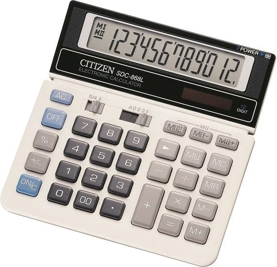Kalkulator Citizen SDC-838L, i bardhë/zi