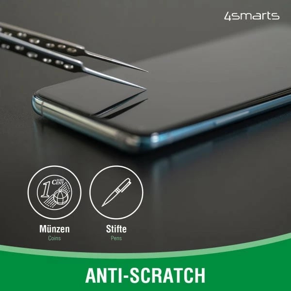 Mbështjellës xhami i fortë 4smarts për iPhone 13 / 13 Pro, 6.1", i zi/transparente