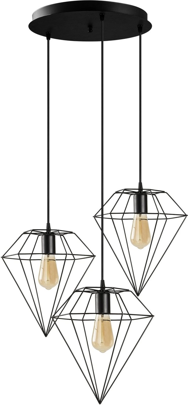 Llambë tavani Opviq Elmas - 6296, metal i zi, lartësi e rregullueshme