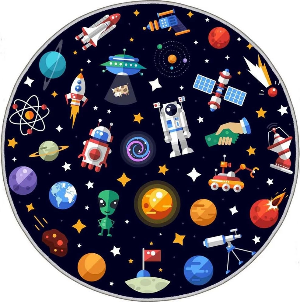 Qilim i rrumbullakët, shumëngjyrësh, 170 cm, Conceptum Hypnose, HMNT926