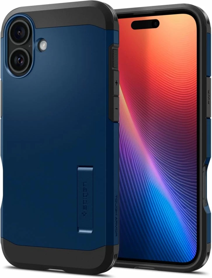 Mbështjellës Spigen Tough Armor Mag për iPhone 16, MagSafe, Blu