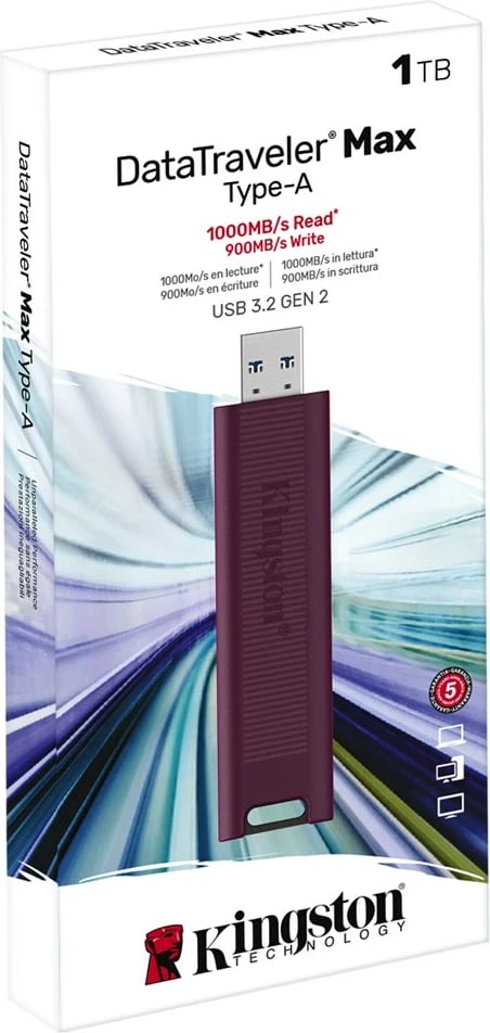 USB Kingston DataTraveler Max 1TB, USB 3.2 Gen 2, Kuqe