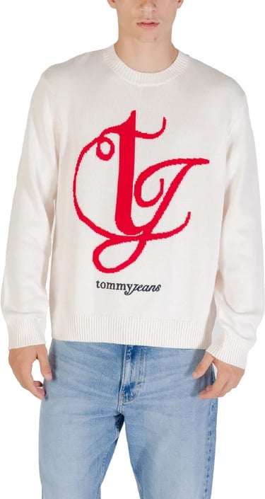 Xhemper për meshkuj Tommy Hilfiger Jeans, i bardhë