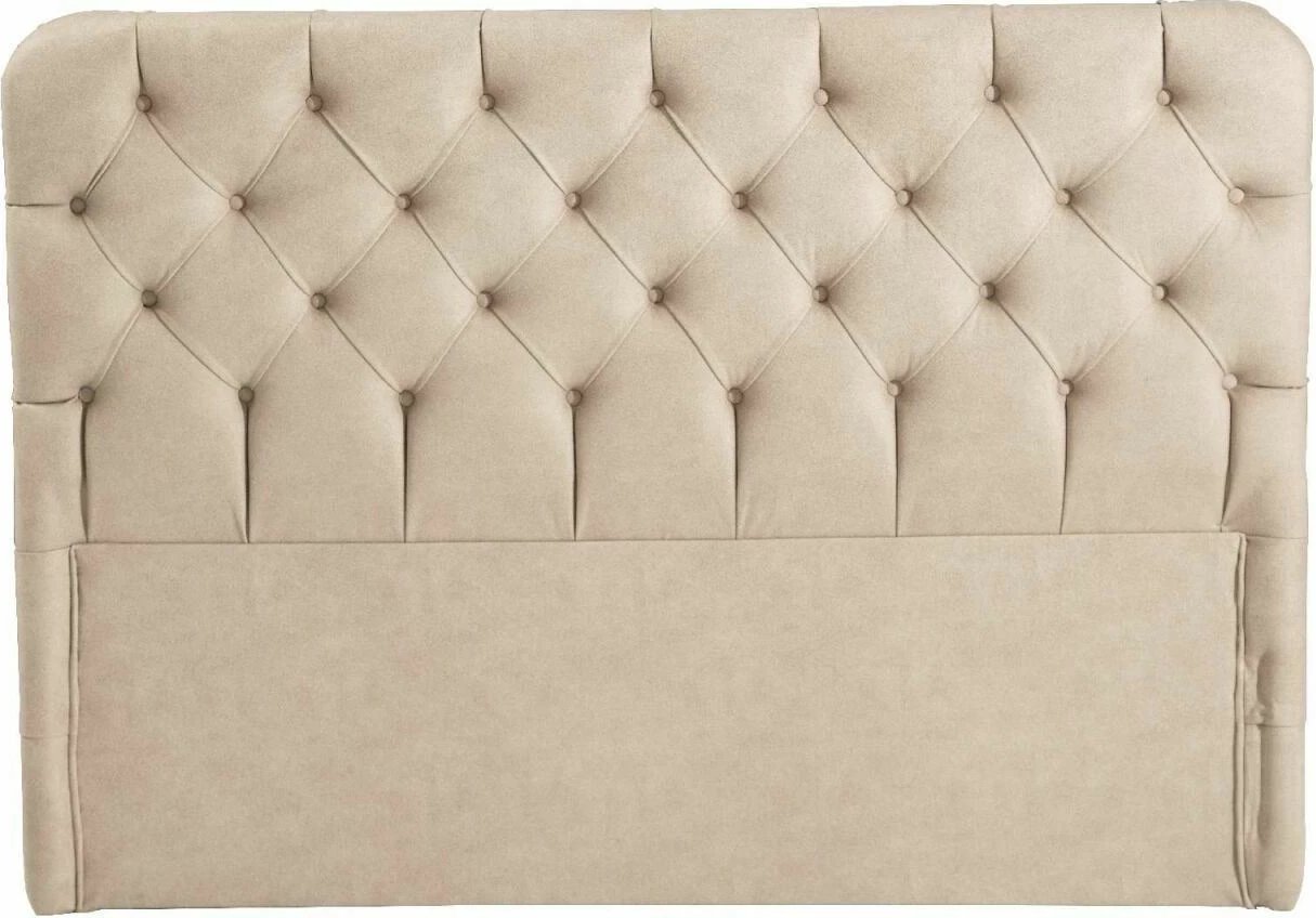 Pjesë koke krevati Skye Decor, material nubuck, bezhë, 150x200