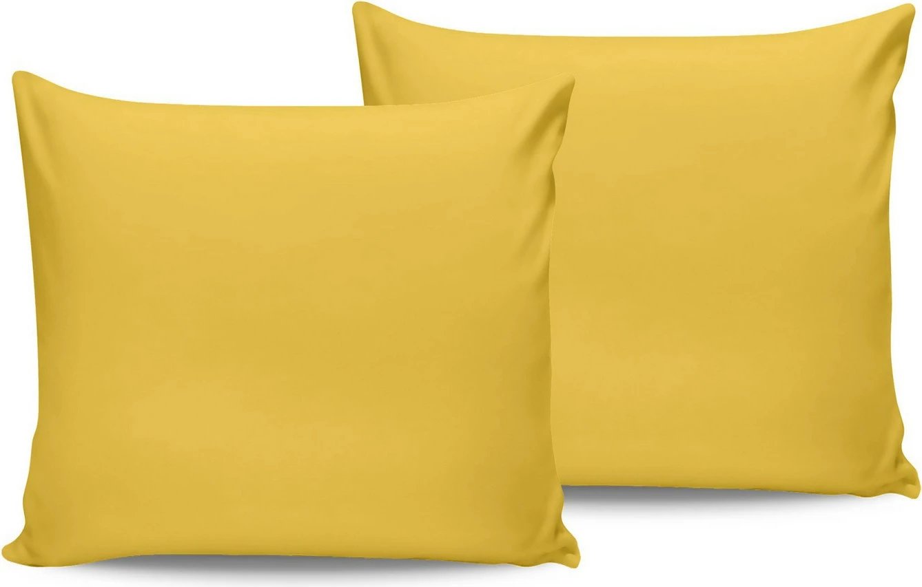 Set këllëfësh jastëku (2 copë), ngjyrë e verdhë e errët, L'essentiel