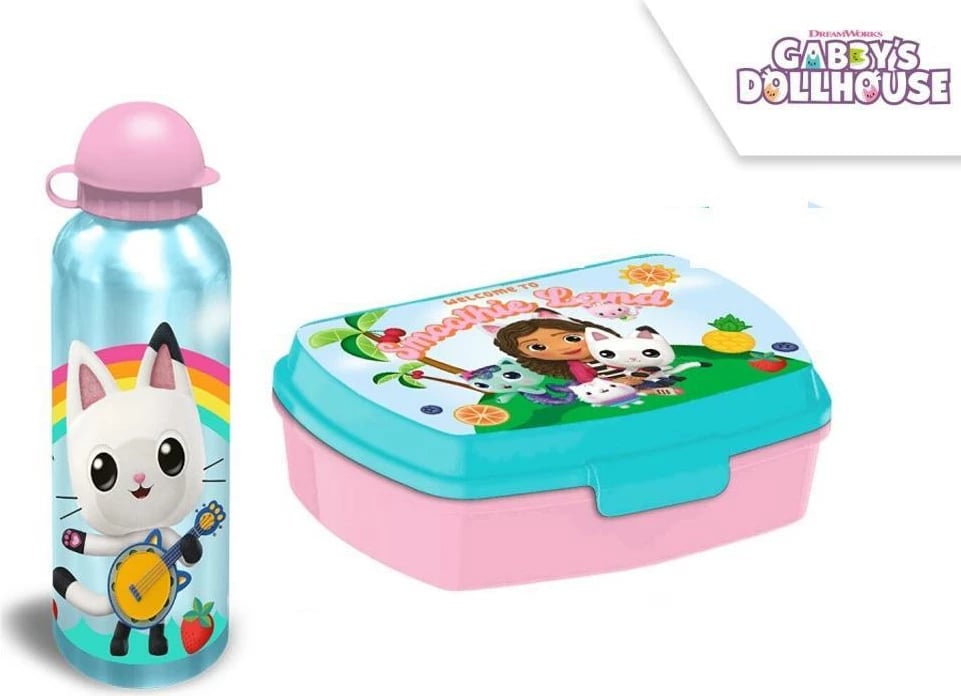 Set enë ushqimi dhe shishe EUROSWAN Gabi's Dollhouse, 500ml