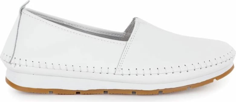 Këpucë të lëkurës për femra S.Barski LR61-7051, të bardha