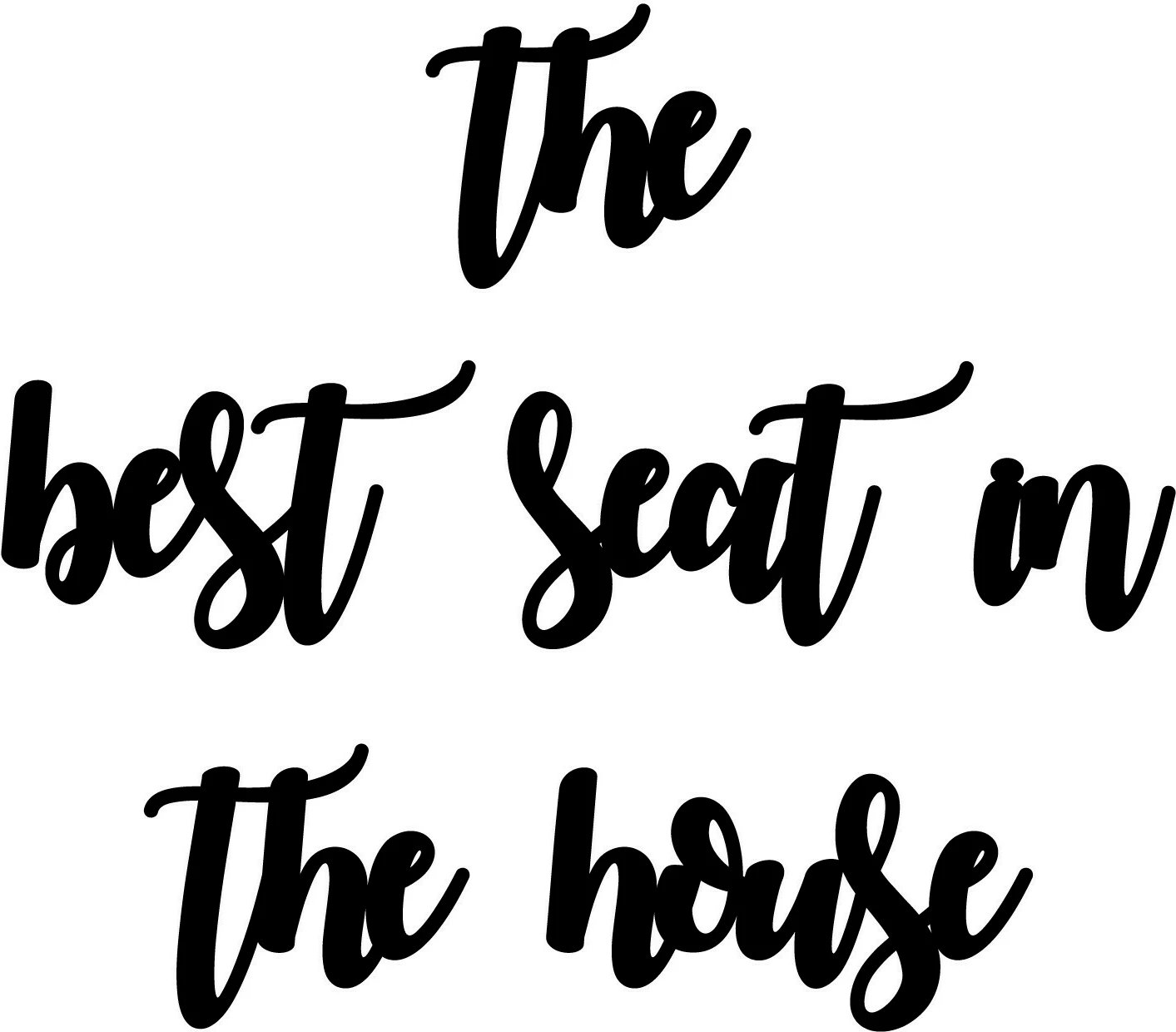 Aksesor dekorativ muri prej druri, Wallity, The Best Seat in the House, ngjyrë e zezë